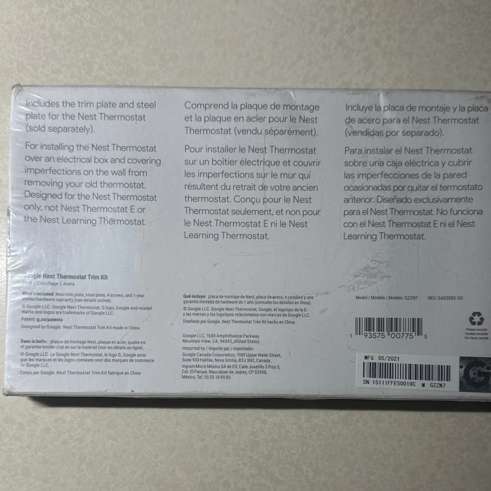 Google Nest Thermostat Trim Kit in Soft Pink